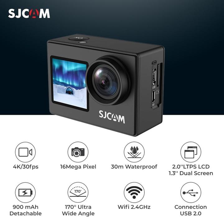 Actual product image Sjcam SJ4000 Dual Screen (30p, Wi-Fi)