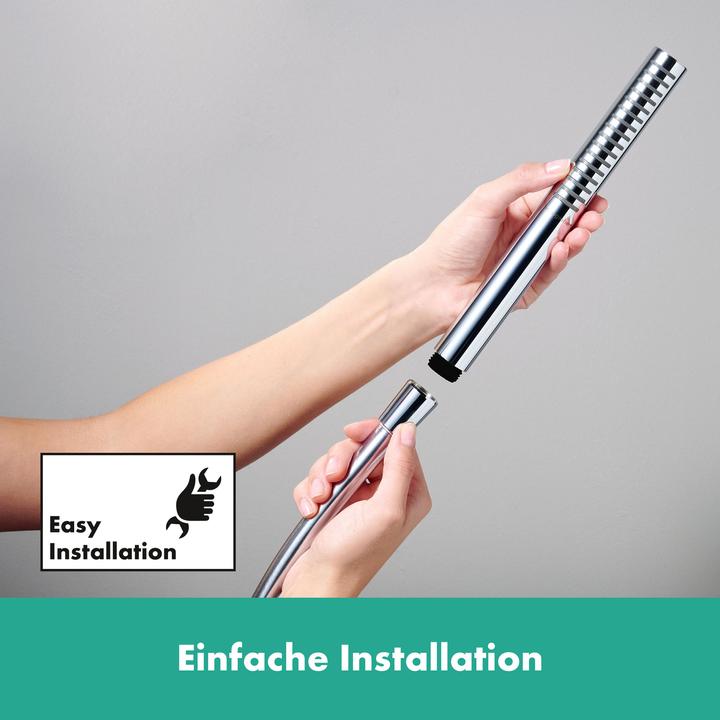 Actual product image hansgrohe Unica shower rod S Puro 90 cm, Easy Slide shower head holder, Isiflex shower hose 160 cm