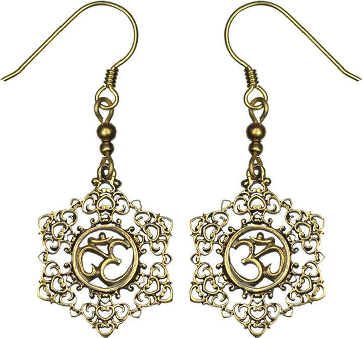 Star Piercing Ohrring vergoldet Om