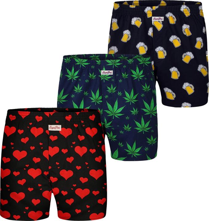 Sugar Pine Boxer Motiv Print Mix (L, 3er Pack)