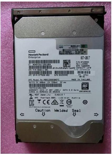 Actual product image HPE DRV HDD 12TB 7.2K LFF SATA (12 TB, 3.5")
