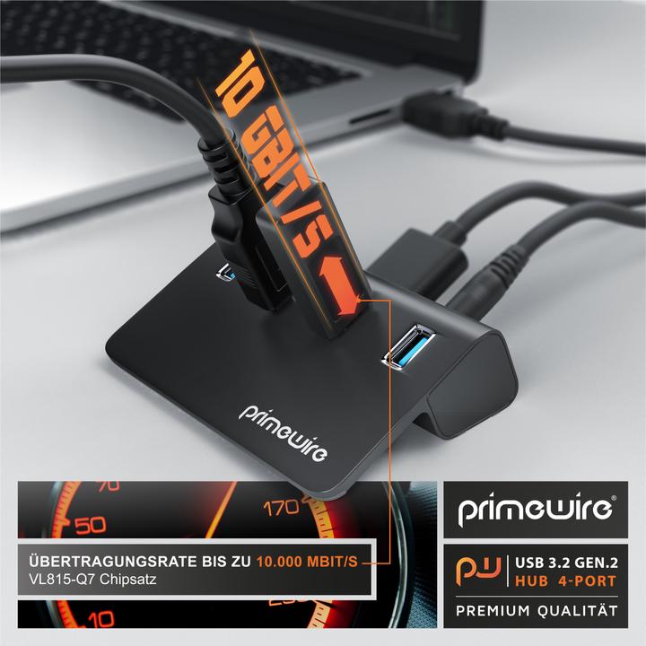 Actual product image Primewire USB Hub (USB-A, 4 Ports)