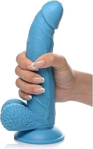 Image du produit Pop Peckers Poppin Dildo 19 cm - Blue