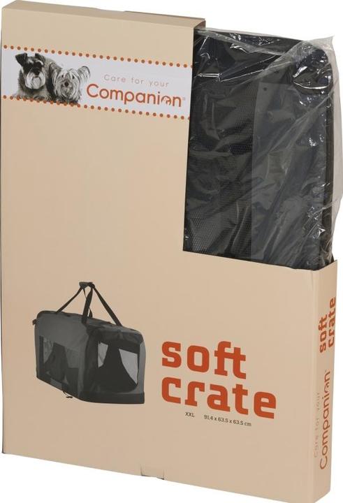 Image du produit Companion Pet Soft Crate, 91,4x63,5x63,5 cm, grå/sort XXL