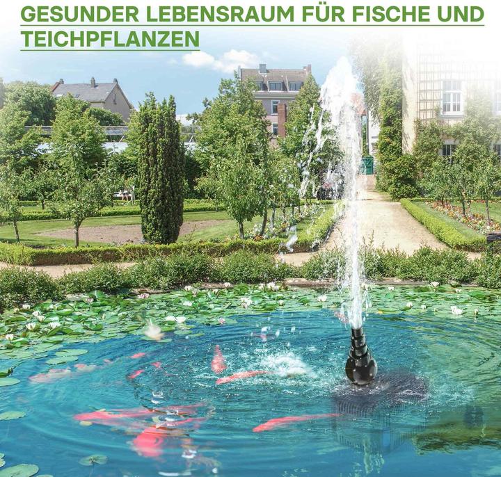 Produktbild SunSun CDF-3800 Teichpumpe 3600 l/h / 20W 24V DC Gartenteichpumpe Bachlaufpumpe