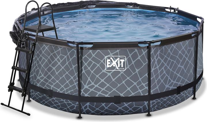 Exit Frame pool round 360x122 cm with sunroof and sand filter pump (Ø 360 x 122 cm)