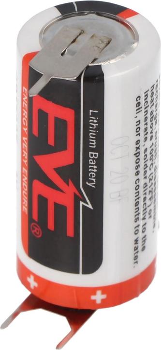 Actual product image Eve Battery CR17335, 2/3A with print contacts ++/- 7,6mm (1 pcs., 1550 mAh)