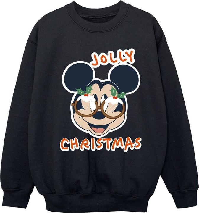 Disney Mickey Mouse Jolly Christmas Glasses Sweatshirt Mädchen