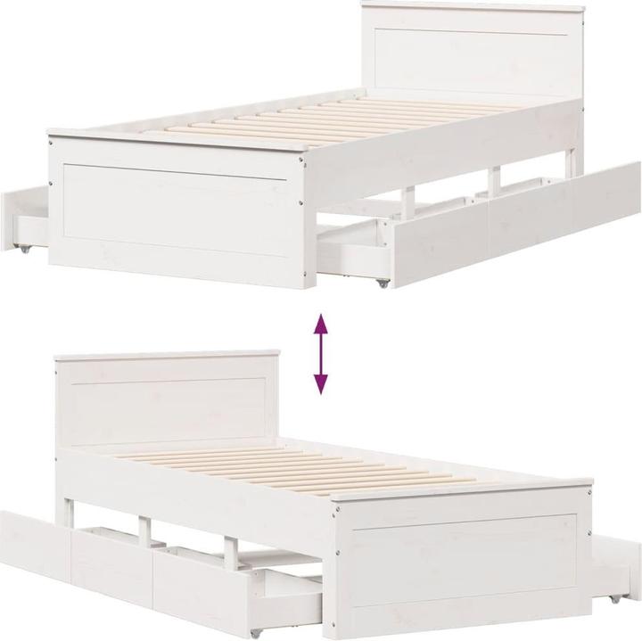 Produktbild VidaXL Bett ohne Matratze mit Kopfteil (90 x 190 cm)