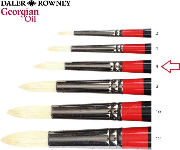 Daler-Rowney Pinsel Borsten Dr24 Rund 6 Oel