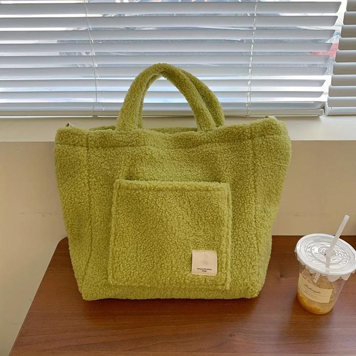 Only-Bags.Store Kunstfell-Tasche mit abnehmbarem Riemen - leicht, geräumig und vielseitig für den täglichen