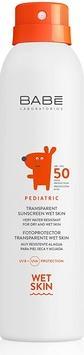 Immagine prodotto Babe Protezione solare trasparente pediatrica pelle umida SPF50 200ml (Crema solare viso, SPF 50, 200 ml, 200 g)