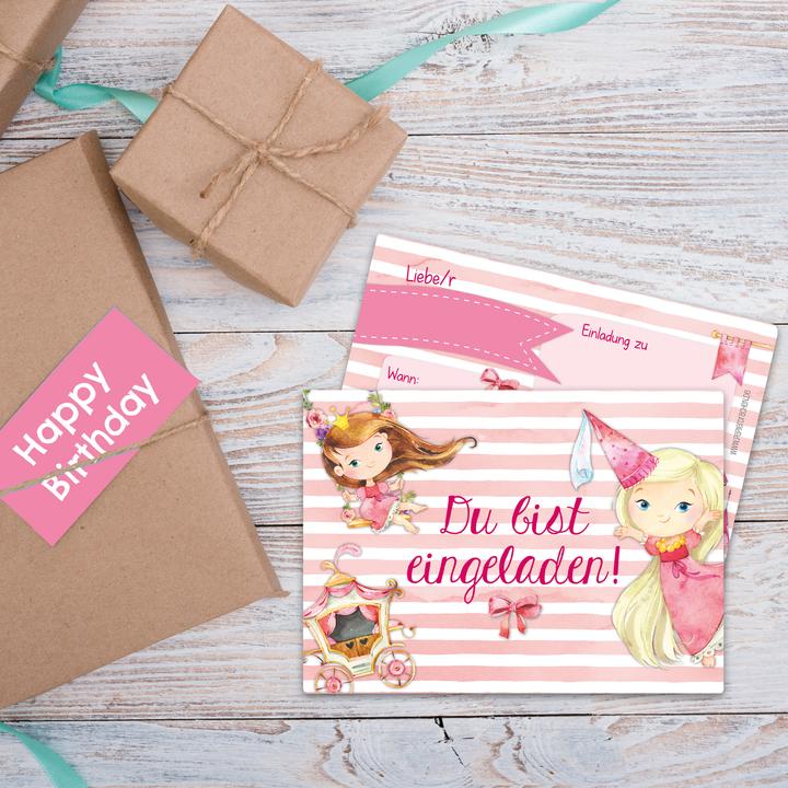 Immagine prodotto Papierdrachen 12 Biglietti d'invito di compleanno - Principessa (12 pz.)