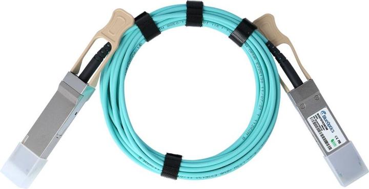 Actual product image BlueOptics Mellanox MFS1S00-H010E compatible AOC QSFP56 BO070703W10M