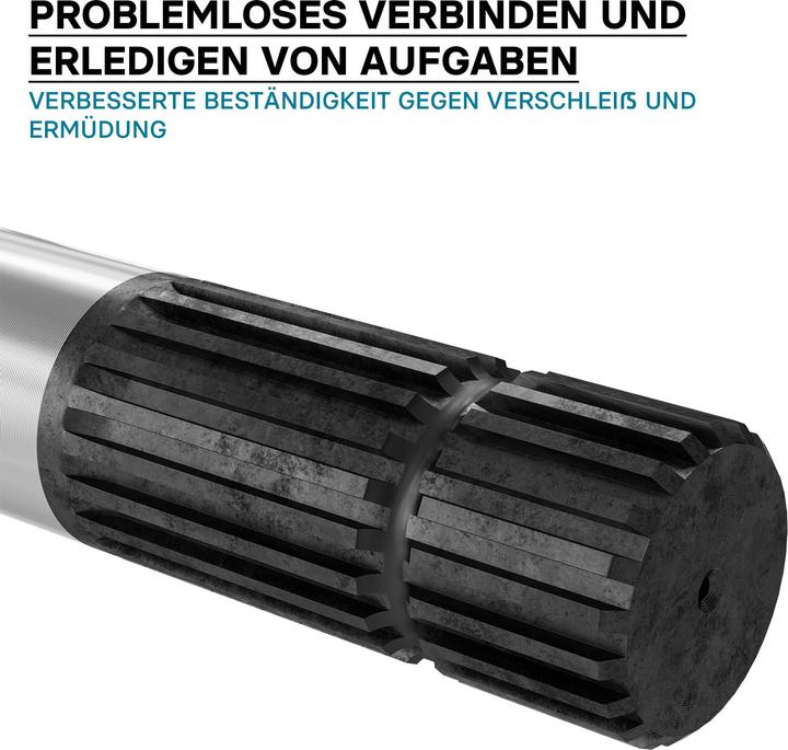 Produktbild Wiltec Zapfwellen Keilwelle E1 300mm Vielkeilwelle für PTO-Shaft mit 1 3/4" Z20 Traktor (Rasentraktor, Traktorzubehör)