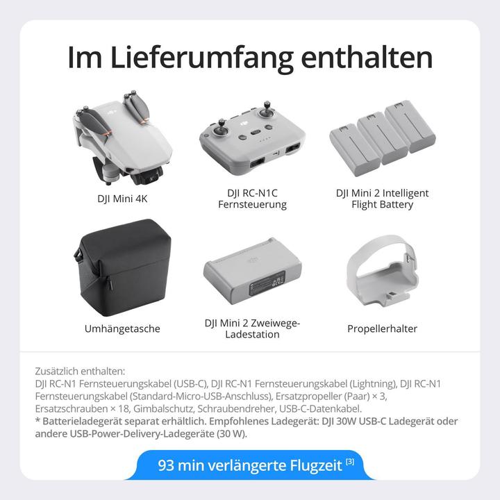 Productafbeelding DJI Mini 4K Fly More Combo (31 min, 249 g, 12 Mpx)