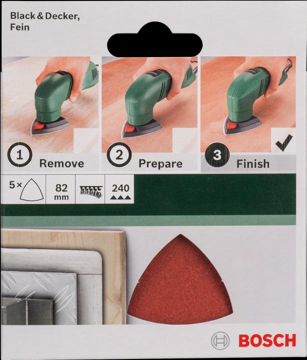 Produktbild Bosch Zubehör 5-teiliges Schleifblatt-Set für Deltaschleifer K = 240 (240)