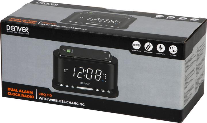 Actual product image Denver CRQ-110 Radio Receiver Clock Digital Black