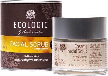 Ecologic Cosmetics Cremiges Gesichtspeeling Honig und Zitrone mit Olivenkern 50ml von Linda Nicolau - Enviro (50 ml)