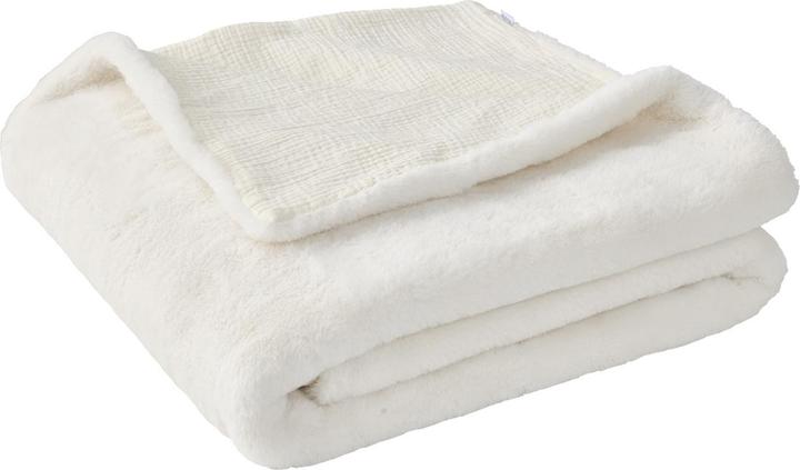 Produktbild Vertbaudet Baby Decke aus Musselin und Webpelz (130 x 170 cm)