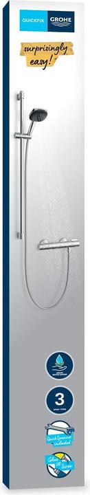 Produktbild Grohe Precision Trend QuickFix Thermostat-Duscharmatur und Vitalio Comfort 110 Brausestangenset, Länge 900