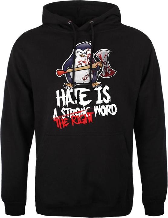 Image du produit Psycho Penguin Hate Is The Right Word Sweat à capuche (S)