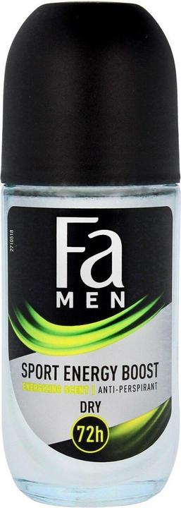 Actual product image Fa Men Sport Energy Boost Antiperspirant Roll-On Antiperspirant In Bullets For (Roll-on, 50 ml)