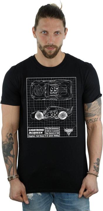 Immagine prodotto Cars Maglietta da uomo Saetta McQueen Blueprint in cotone (L)