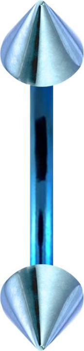 Produktbild Star Piercing Micro Banane hellblau mit zwei Cones (ohne Messing, Chirurgenstahl 316L)