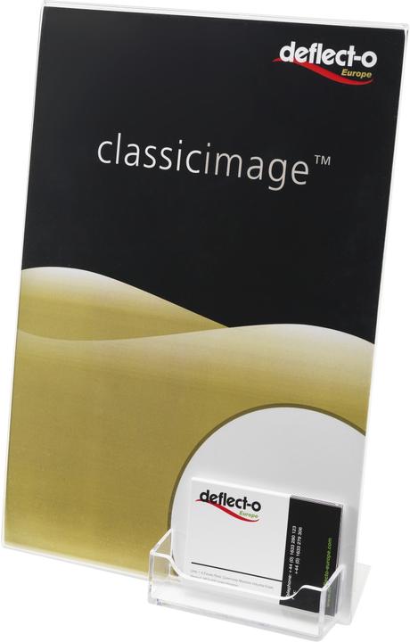 Actual product image Deflecto Brochure holder angled with business card function (A4 portrait)
