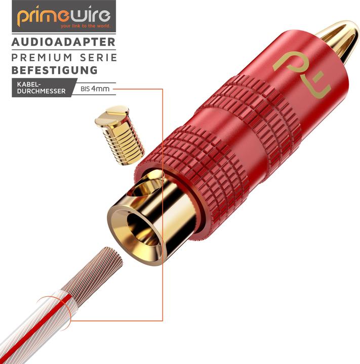 Actual product image Primewire Banana plugs for loudspeaker cables up to 6mm², loudspeaker plugs for amplifiers, HIFI receivers
