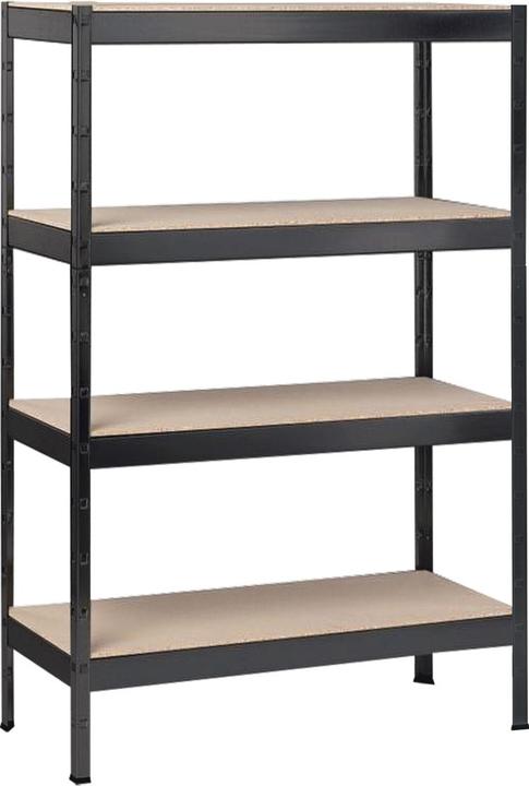 Schulte Regalwelt Heavy duty boltless shelving Schulte black structured 1800x1200x400 mm 4 shelves Load capacity 600