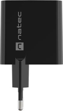 Produktbild Genesis Ladowarka sieciowa Natec Ribera Gan 1x USB-A + 1x USB-C 45W czarna (45 W)