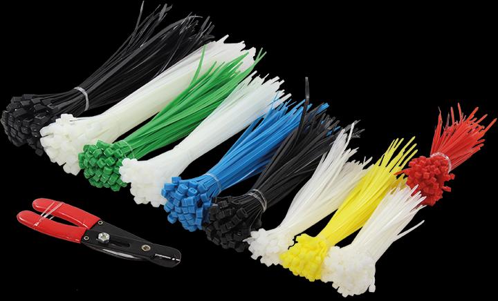 Actual product image LogiLink Cable tie set, 600 pieces incl. wire stripper (Plastic cable ties, 230 mm, 600 pcs.)