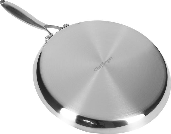 Produktbild Cheffinger Crêpespfanne Edelstahl Premium Antihaftbeschichtung Wabenmuster 28cm (28 cm, Crêpe Pfanne, Edelstahl)