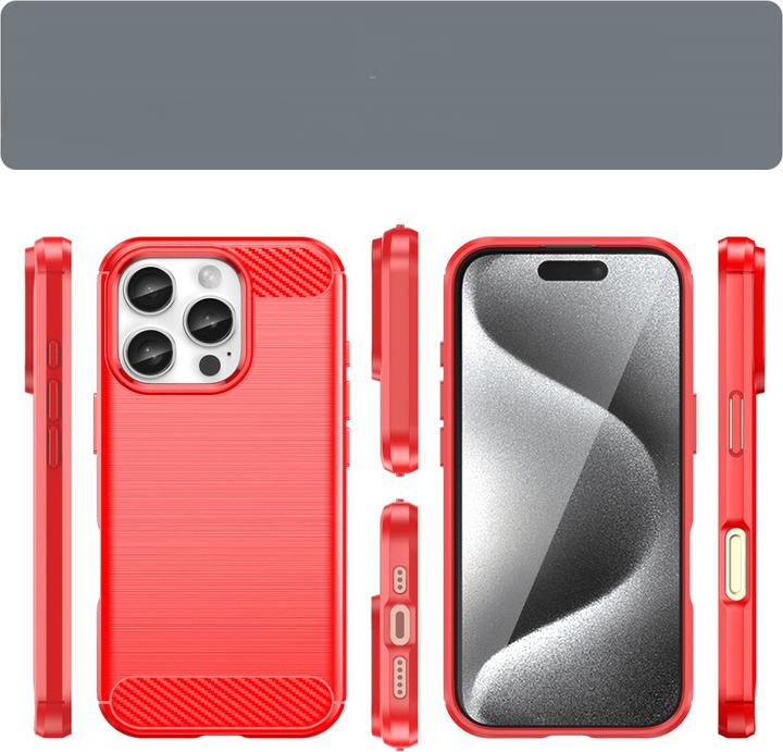 Actual product image Cover-Discount iPhone 16 Pro - Metal Carbon Look Case (Apple iPhone 16 Pro)