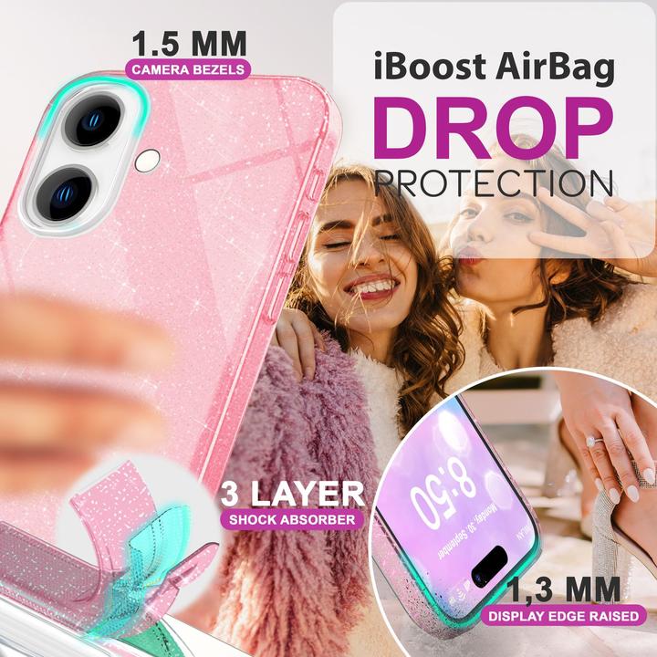 Actual product image Nalia Glitter hybrid cover (Apple iPhone 16)