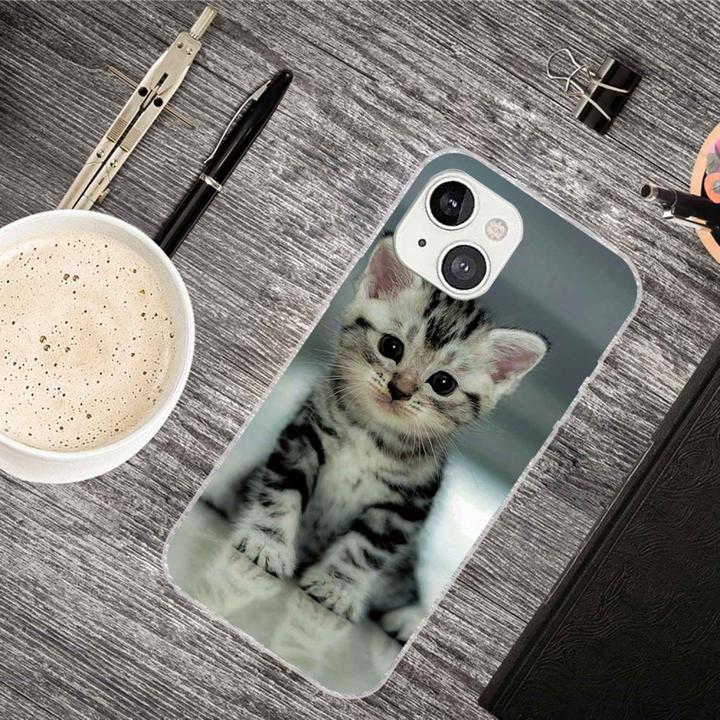 Produktbild Ueli Express iPhone 14 Super Slim Gummi Schutzhülle Baby Katze (Apple iPhone 14)