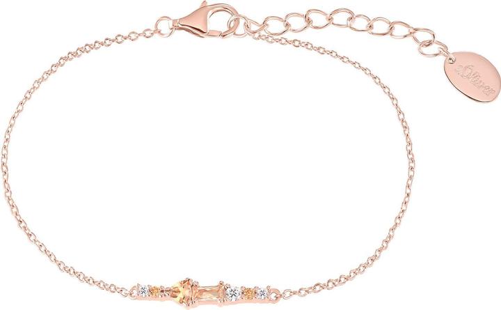 S.Oliver Armschmuck für Damen, 925 Sterling Silber, Zirkonia synth. (20 cm, Silber 925)