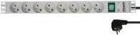 Produktbild Bachmann 19" 1U 8xUTE 1xswitch power (8 x, CEE 7/3, CEE 7/5, 2 m)