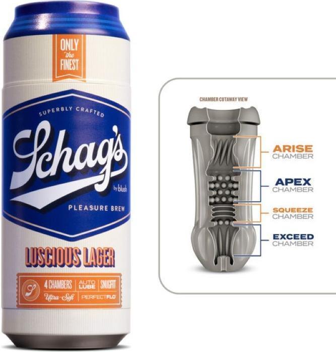 Actual product image Blush Schag’s Luscious Lager Masturbator Frosted