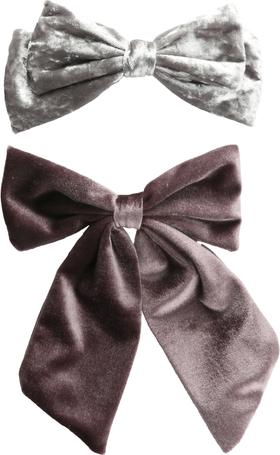 Immagine prodotto Trisa Fermaglio alla moda con fiocco di velluto grigio