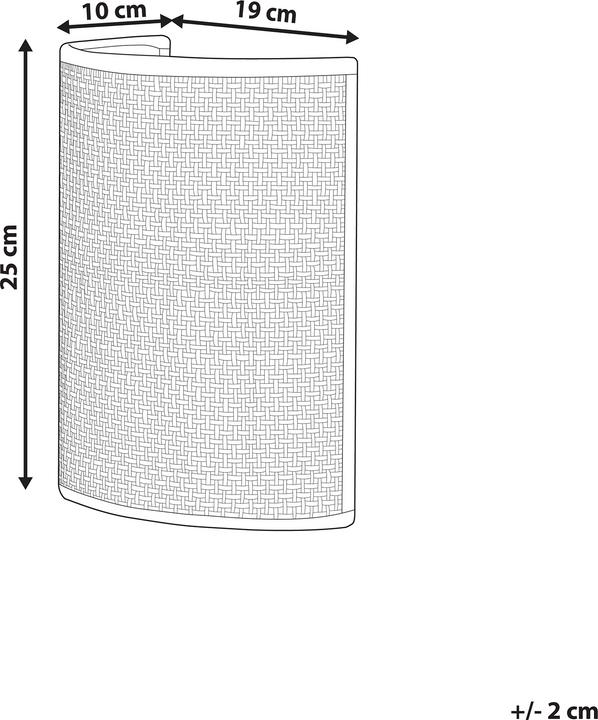 Produktbild Beliani Wandleuchte Rattan naturfarben halbrund DEMITRIE (E27)