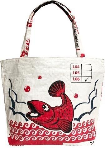 Produktbild Bekos Upcycling - Universal- Tasche aus recycelten Reissäcke Löwe