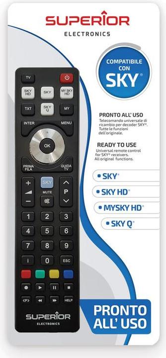 Image du produit Superior Universal Fjernbetjening Til Sky-Apparater (Télécommande universelle)