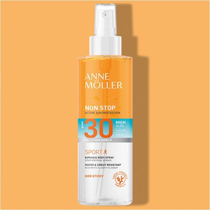 Immagine prodotto Anne Möller Anne Moller Non Stop Sport Spray Corpo Bifasico Spf 30 150ml (Spray solare, SPF 30, 150 ml)