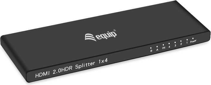Produktbild equip HDMI Splitter 2.0 4 Port Ultra Slim 4K/60Hz schwarz