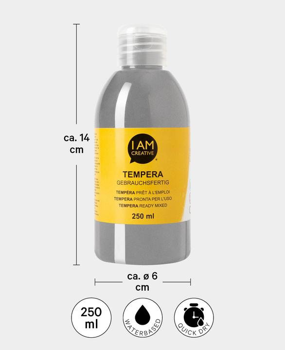Produktbild I Am Creative Tempera, Temperafarbe auf Wasserbasis, 250 ml (Silber, 250 ml)