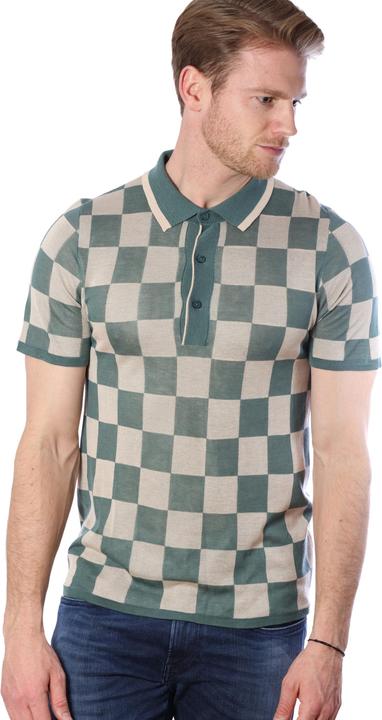 Actual product image Bellemere T-Shirt Checkered Tencel Polo (S)