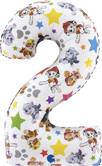 Grabo Balloons XL Paw Patrol Zahlen 2 Ballon